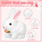 Easter Plush Interactive Realistic Bunny Robot, My Realistic Bunny Toy, Interactive Bunny Toys,Talking,Walking Twitching, And Sh