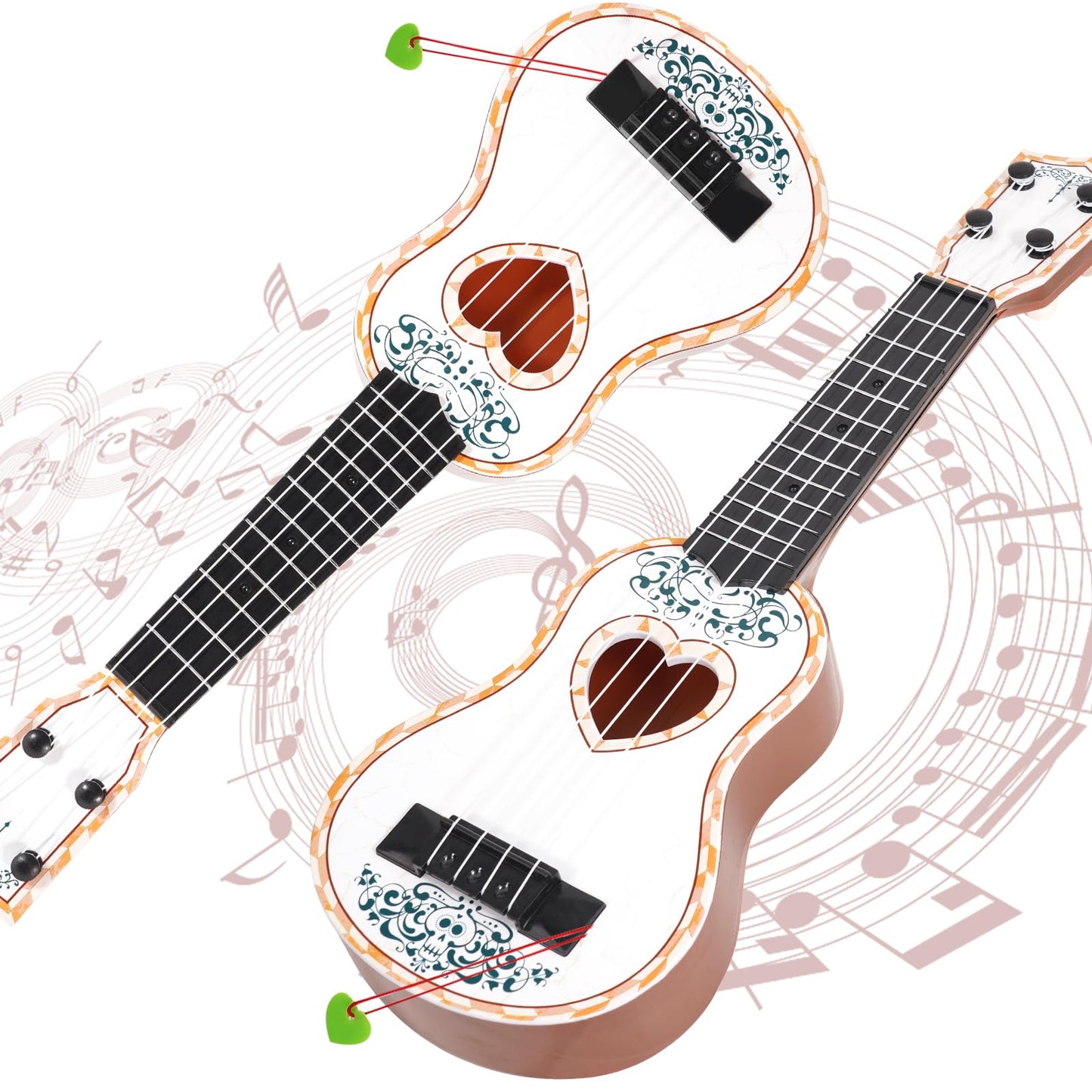 Raimy 17In Ukulele Guitar For Kids - 4 String Mini Learning Instruments Educational Musical Toy For Beginner Toddler Gifts For A