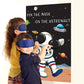 Hxezoc Pin The Mask On The Astronaut Game With 24 Pcs Mask Stickers, Large Astronaut Party Games Poster For Kids Solar System Outer Space Birthday Party School Classroom Carnival Party Supplies