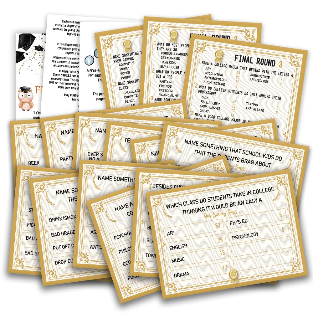 Graduation Friendly Feud Quiz  Graduation Feud Quiz  Graduation Decorations  Graduation Party Game  Graduation Activity  Grad Party Idea  Class Game  Feud Trivia Quiz (G02)
