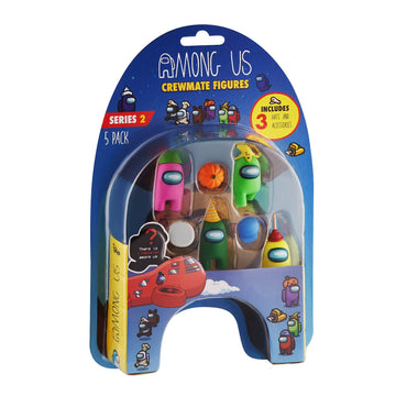 P.M.I. Crewmate Figures | 5 Toys Out Of 16 Collectibles In 1 Pack | Merch Incl. The Peeled And The Clogged | 1 Hidden Impostor | Mini Toys With 3 Add’L Hats | Kids’ Toys