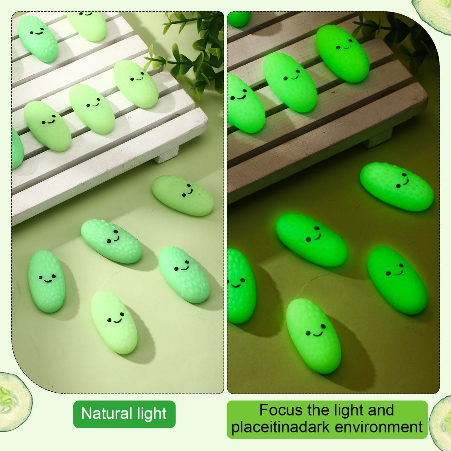 Wettarn Pickle Stress Balls - 30 Sets, Turquoise & Green, Mini Squeeze Balls for Office Appreciation Gifts - Model WAY-Wettarn-3770