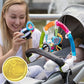 BENBAT Baby Stroller Arch Toy, Adjustable Rainbow Dazzle Friends, 1 Count, Plastic, Model AR151, Balloon Color