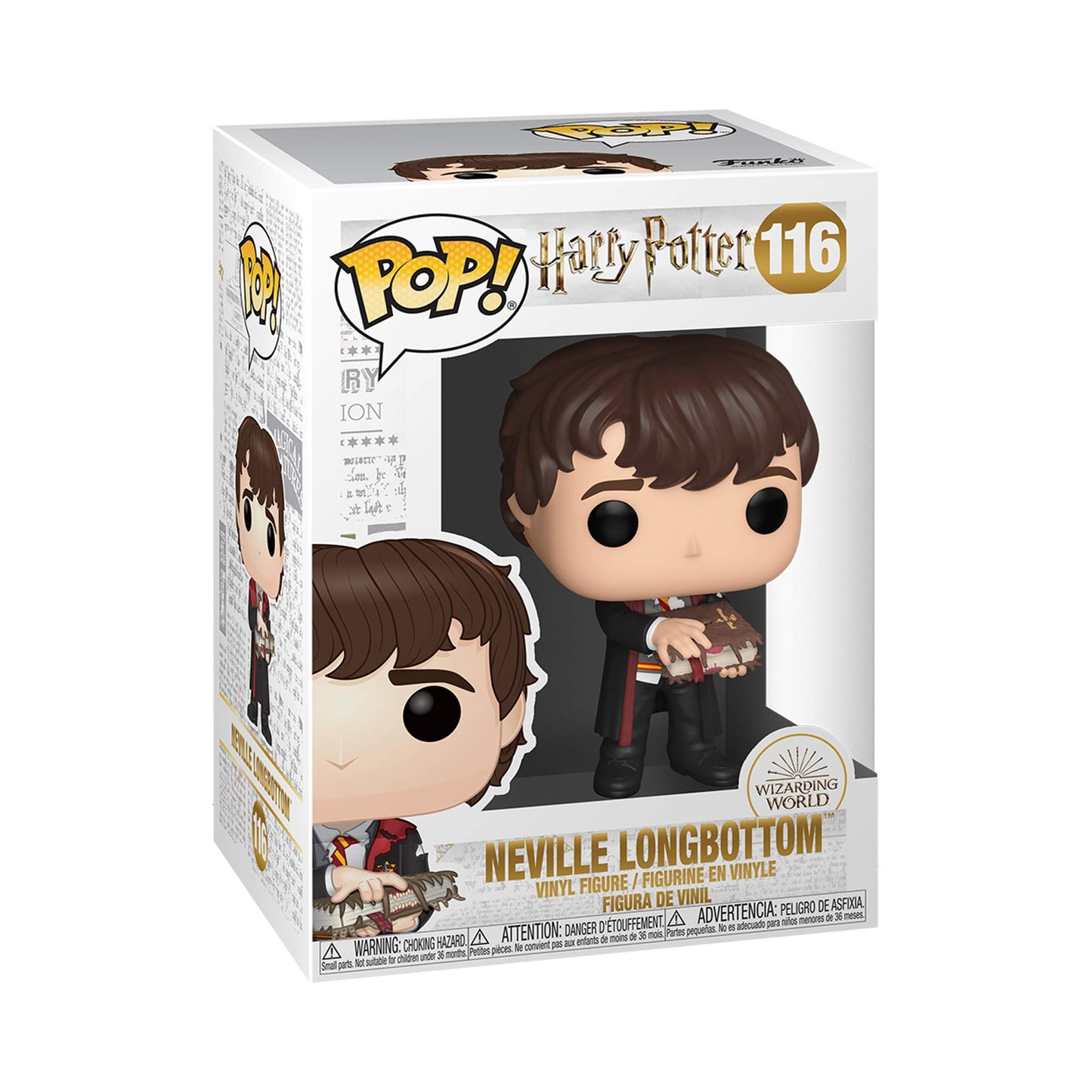 Funko Pop! Harry Potter: Harry Potter - Neville With Monster Book, Multicolor, Model:48068