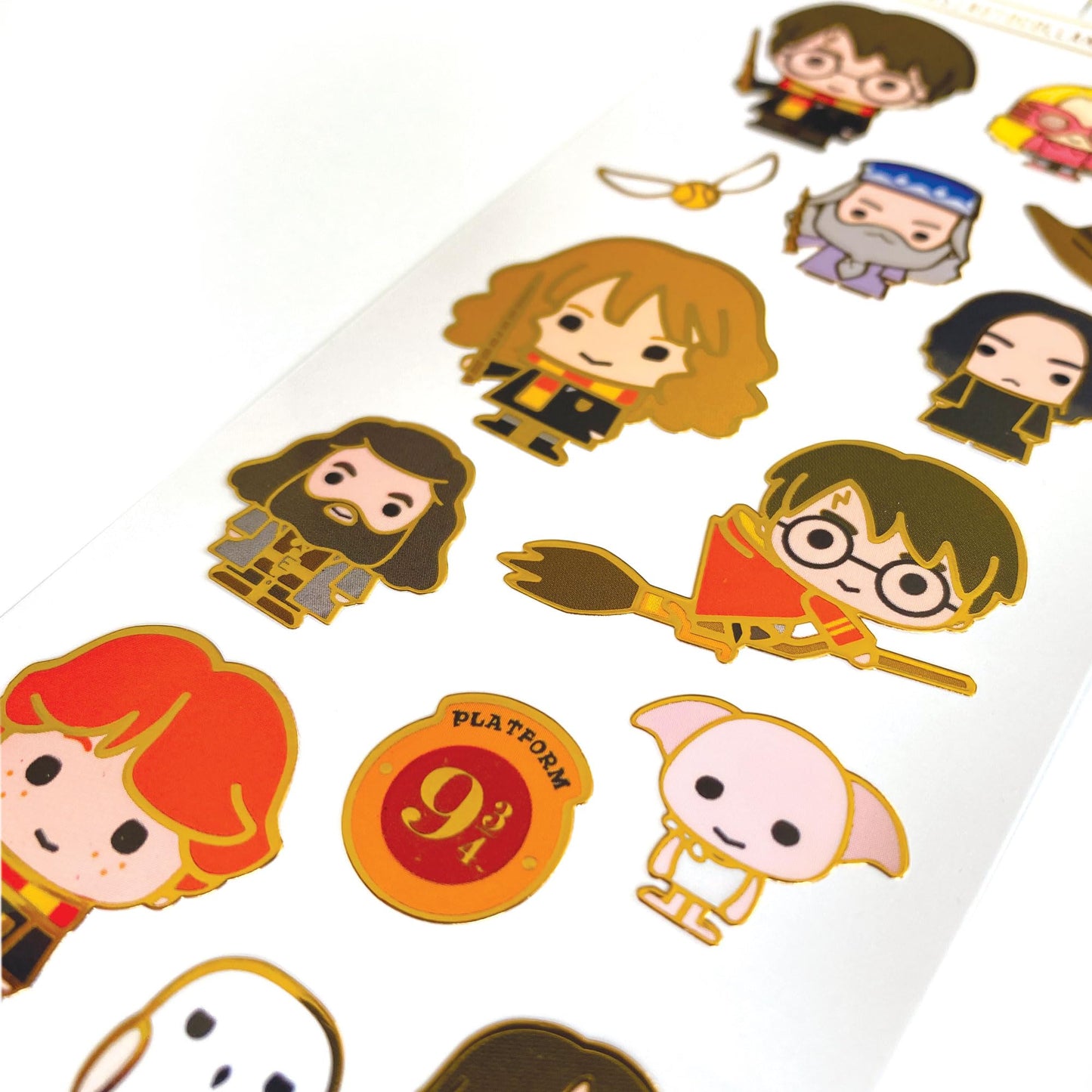 Playhouse Harry Potter Chibi Characters Shiny Foil Enamel Effect Sticker Sheet - 1 Pack