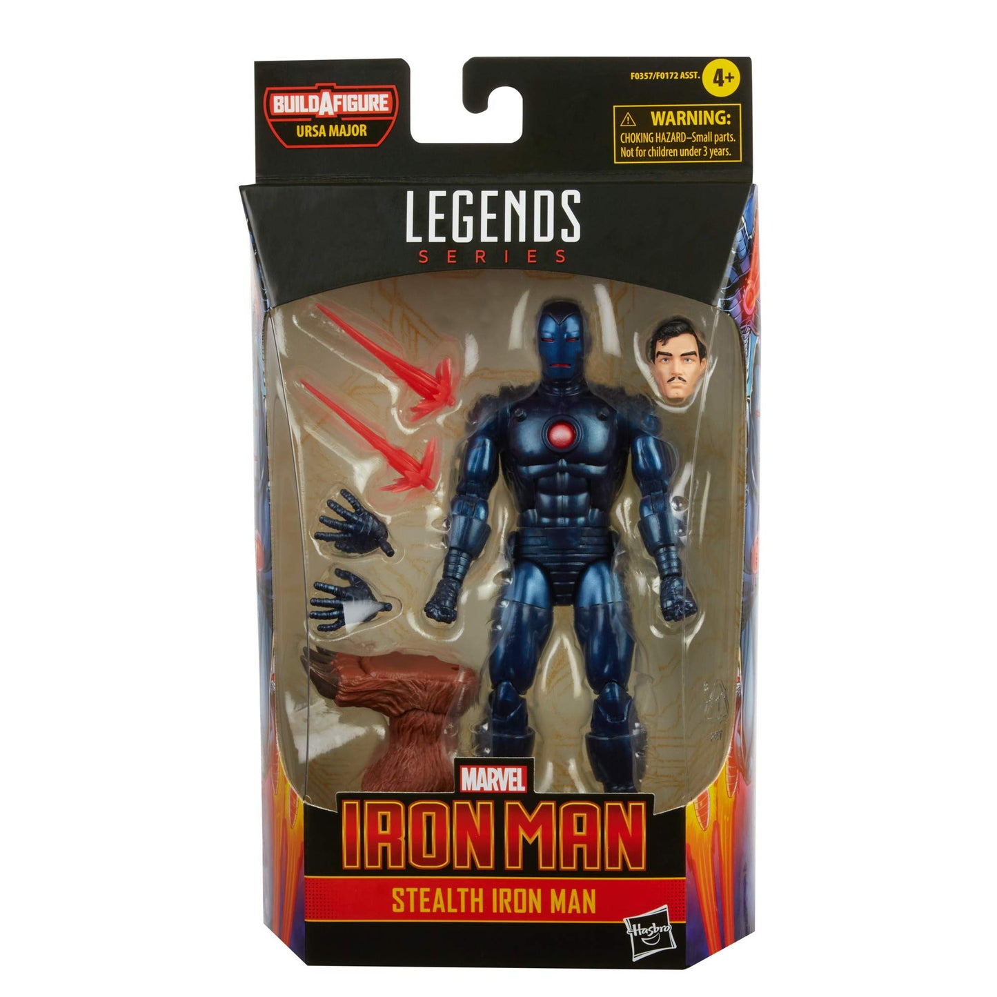 Marvel Hasbro Legends Series 6-inch Stealth Iron Man Action Figure Toy  Includes 5 Accessories and 1 Build-A-Figure Part  enhanced Design and Articulation