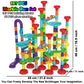 ailixinda Marble Run Set - 197 PCS STEM Building Blocks Toy with 50 Glass Marbles, Multicolor, 2"x3"x0.5" for Kids