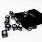 Citadel Black Mtg Mana Dice Set Of 16 Premium Dice – With Velvet Drawstring Pouch, Magic: The Gathering