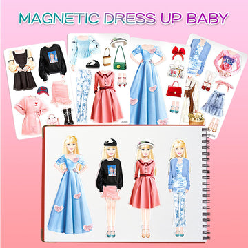 Jhgcvx Magnetic Dress Up Paper Dolls For Girls Ages 4-7,Pretty Princess Game Paper Dolls Dress Up Toys,Creating Imaginative Birt