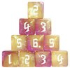 10 Pc D6 Dice 16Mm Acrylic Dice Set For Rpg Mtg Dnd Dice Table Games And Board Games (Purple+Gold)