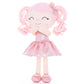 Gloveleya Baby Dolls Soft Snuggly Doll First Baby Girl Gifts Plush Doll With Sparkling Dress Pink 12Inches Pearlescent Series