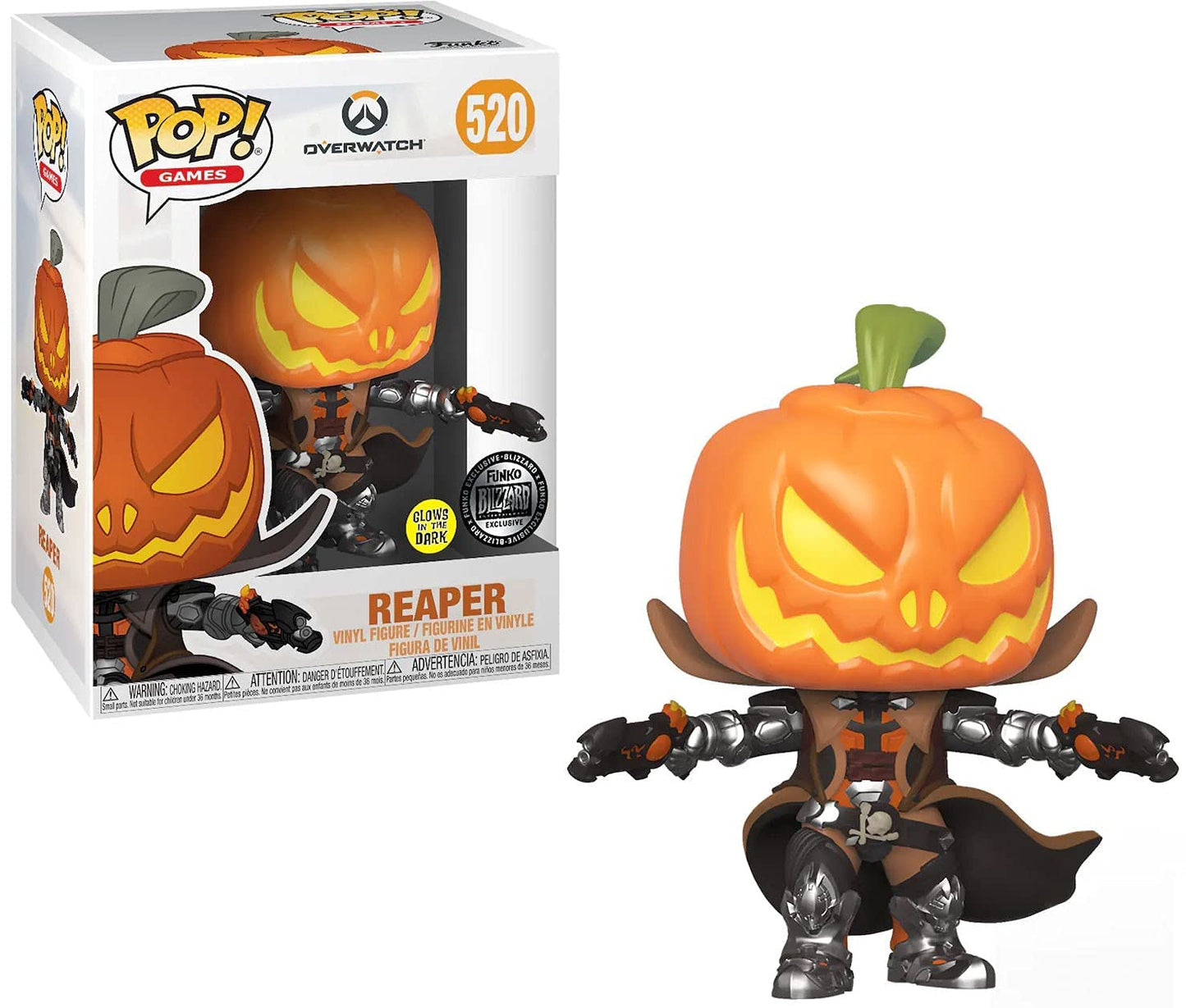 Funko Pop! Games: Overwatch - Reaper Pumpkin, Glow In The Dark, Exclusive