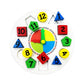 Shopmefast Wooden Early Educational Time Learning Clock, Time, Shape And Number Learning Toy For Kids  Multi Color