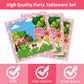 Wiooffen 96 Pieces Horse Birthday Plates Napkins Kentucky Derby Pink Horse Party Decorations Horse Paper Plates Cowgirl Western