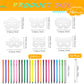 Lenwen 16 Set Animal Coloring Masks with 24 Pcs Watercolor Pen DIY Safari Animal Mask Blank Jungle Animal Unpainted Mask for Kid