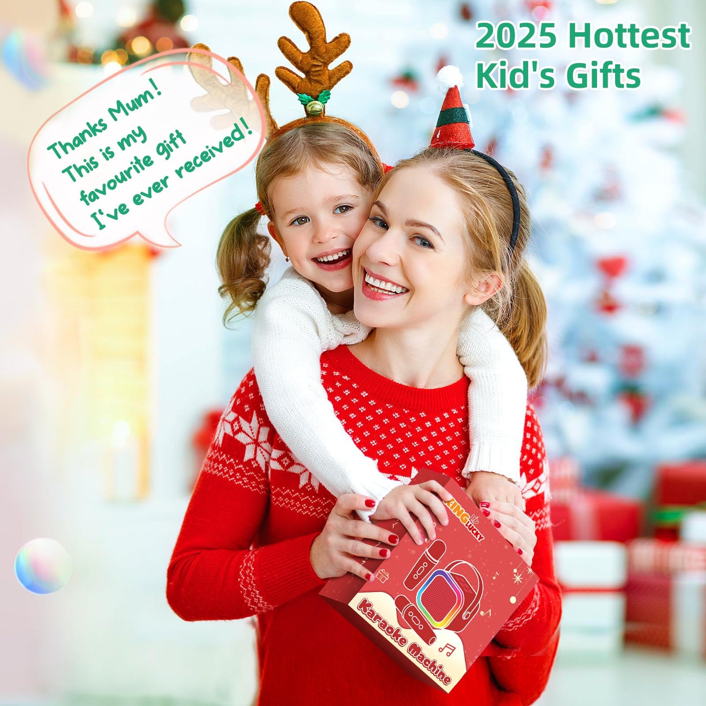 Kinglucky Mini Karaoke Machine For Kids, 2025 Top Birthday Gifts Ideas For 3-12 Year Old Girls, Christmas Party Gifts Kids ' Per