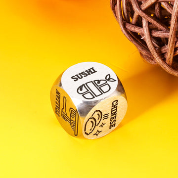 Valentines Gifts for Boyfriend Anniversary Steel Gift for Couples Food Date Night Decision Dice for Boyfriend Girlfriend Him Her