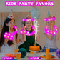 Kannove Pink Glow Sticks Party Favors For Kids 24 Pcs,Led Light Up Pop Tubes For Toddlers, Neon Necklaces Bracelets Accessories,