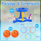 Uniqhia Pool Games Toys Set for Kids, Floating Pool Basketball Hoops & Pool Ring Toss Game, Swimming Pool Toys for Kids Ages 4-8