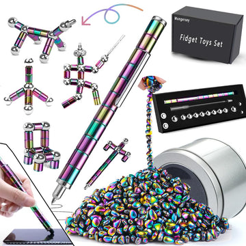 Fidget Toys Adults Set Over 600+Pcs Magnetic Balls And Fidget Pen With Gift Box For Cool Stuff