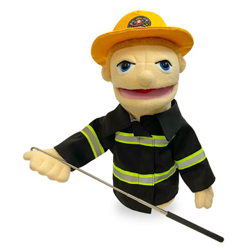 okegztoa 16'' Puppets Entriloquist Puppet,Hand Puppets for Kids Plush Fireman Puppets for Adults with Removable Mouth Puppet for