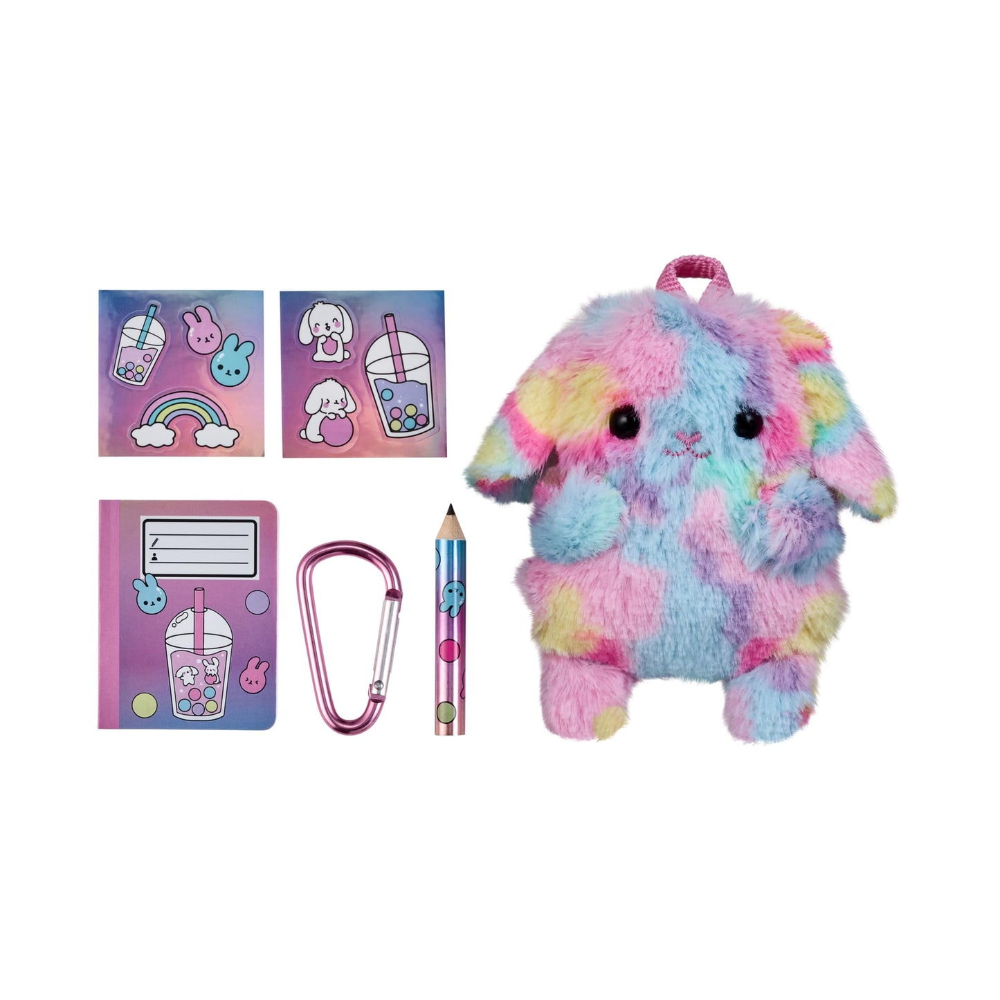 Real Littles - Comes With Only 1 Backpack - Plushie Pet Backpacks. Soft, Fluffy, Animal Micro Backpack With 4 Real Working Micro Stationery Surprises Inside! - Styles May Vary