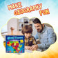 Geotoys GeoPuzzle Africa Jigsaw Puzzle, 65 Pc, Cardboard, Multi, Ages 6-9, Model GEO103