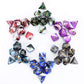 FLASHOWL Polyhedral Dice Set Table Games Dice Pressure Remove 6 Sets Dice 6 x 7 Die Series D20, D12, D10, D8, D6, D4 DND dice DN