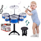 Skloer Kids Drum Set Toddler Instrument Set Educational Percussion Stimulating Children’S Creativity Drum Set For Kids Boys And Girls Blue