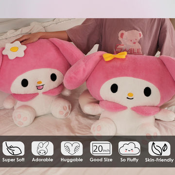 Juju Melody Plush (20 in) - Cute Kawaii Stuffed Animal - Giant Plushie Accessories - Cute Stuff (Hpy)