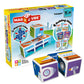 Geomag Magicube Transport 4-Piece Magnetic Stacking Cubes Building Set, Toddlers & Kids Ages 1.5 And Up, Stem Educational Toy, Swiss-Made, Creativity, Imagination, Learning, 6 Adorable Building Ideas