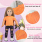 AugFrog 5 Pcs 18 Inch Doll T-Shirts, Summer Outfit Doll Clothes Accessories - Short Sleeve Classical Tees (Orange)