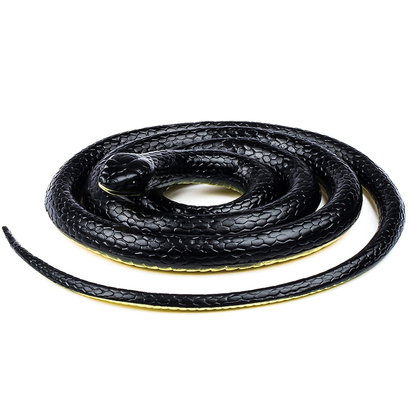 Paialco Realistic Rubber Snake Toy 52 Inch Long (Black)