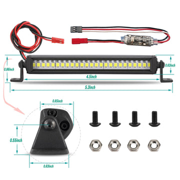 Zhongzhen Rc Light Bar 25 Led 4.5 Inch Aluminum Rc Lights Rc Crawler Accessories For Axial Scx10 Traxxas Trx4 Trx4M Arrma Senton