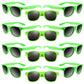 Astaron 12 Pack Party Novelty Sunglasses Bulk Neon Party Favors For Beach Wedding Party Pool Party Supplies, Green