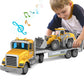 DOWELLIN Carrier Vehicle Truck Toys for Kids, Includes Carrier Car and Bulldozer Truck, Cars Toy Birthday Gift for 3+ Years Old
