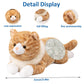 Litence Cat Weighted Plush Toy, 21" Orange Cat Pillow, 3.9 lbs Realistic Stuffed Animal for Kids, Cute Kitten Gift