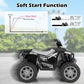 Coszton Atv For Kids, 24V Battery Powered Electric Atv Quad W/Soft Start, Wireless Connection, Music, Radio, Treaded Tires, Led Lights, Kids Ride-On Atv Kids 4-Wheeler For 3-8 Boys & Girls (Black)