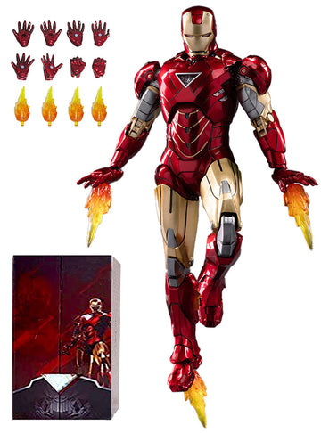 Ovonni 7 Inch Ironman Mk6 Action Figure,Exquisite Painting Collectible Figure With Lots Of Accessories (1/10 Scale)