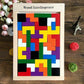 KONIGIN Wooden Tetris Puzzle Brain Teaser Toy Colorful Jigsaw Game Montessori Intelligence Educational Gift for Baby Toddlers, 