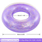 Moko Swim Rings With Glitter, 90Cm Diameter Inflatable Pool Float Swimming Pool Float Tube Round Shaped Swimming Tube Water Fun Beach Pool Toys For Summer Party For Kids Adults, Purple