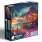 Prime Time Puzzles 1000 Piece Jigsaw Puzzle for Adults - Beach Bar at Sunset - Challenging Puzzle Perfect for Game Nights - 1000
