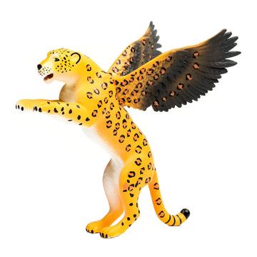 Randimals Leopard Figurine Toy Eagle Wings 5”, Premium Hard Rubber Animal Action Figure Toy, Hybrid Friend Encourages Adventure & Imagination
