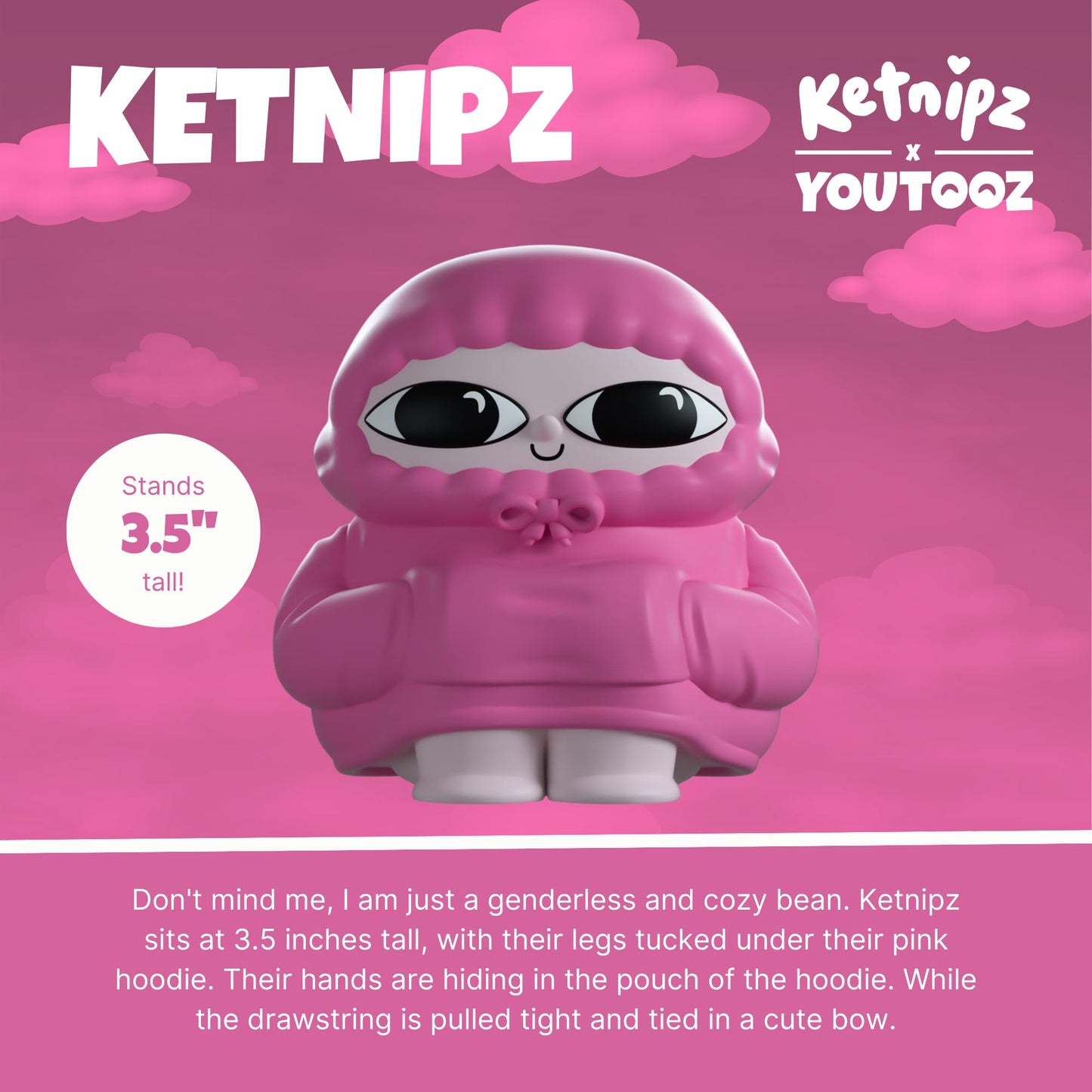 Youtooz Ketnipz 3.5' Vinyl Figure, Official Licensed Collectible Cartoon, By Youtooz Creators Collection