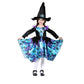 Sincere Party Deluxe Blue Witch Costume With Hat For Girls 7-8Years