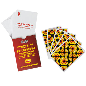 Spanish Lingo Playing Cards | Travel Flashcards | Learn Spanish Vocabulary In A Fun & Easy Way | 52 Essential Translations