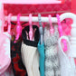 Bjdbus 80 Pcs Plastic Hangers Accessories For 11.5 Inch Doll Clothes Gown Dress Outfit