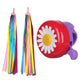Platt Bike Bell For Kids, Bike Horn For Boys And Girls Bike With 1 Pair Bike Streamer Tassels,Red+Purple