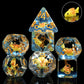 Fish DND Dice, DNDND 7PCS Resin Dice Set with Velvet Bag for Dungeons and Dragons D&D Role Playing Games and Tabletop Games (Fis