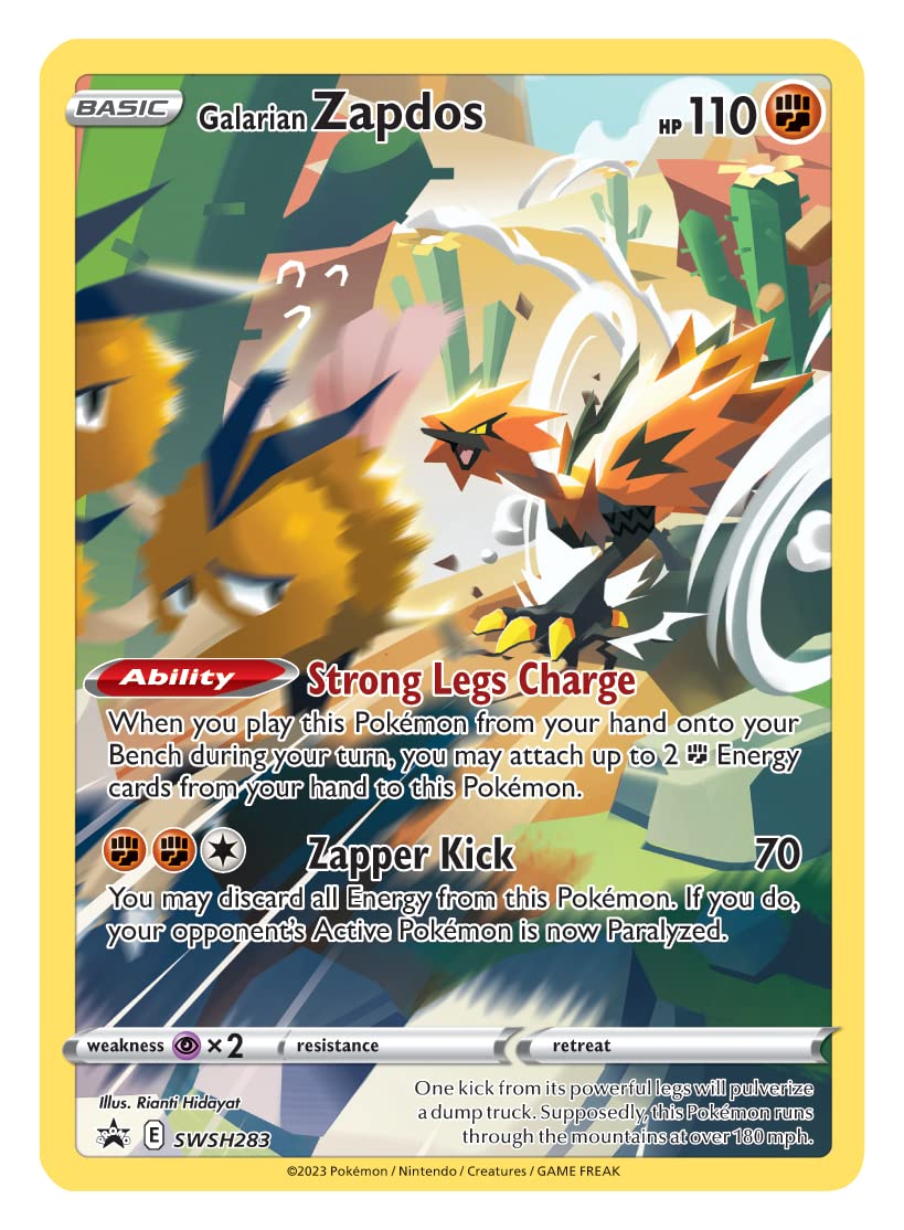 Pokémon Tcg: Crown Zenith Tin – Galarian Zapdos (1 Foil Card & 5 Booster Packs)
